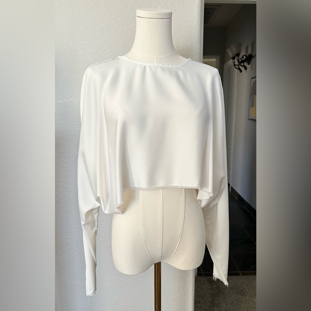 Long sleeve cropped blouse